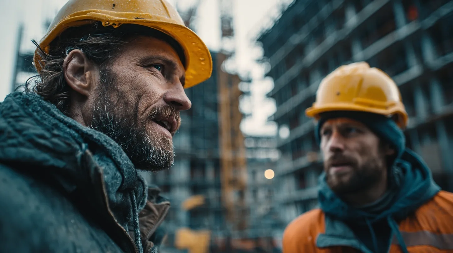 Portrait of a Porter Brothers tradesperson on site